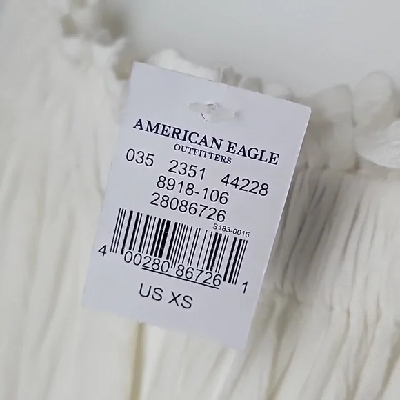 American Eagle Outfitters XS Embroidered Off Shoulders Top NWT - Picture 9 of 10